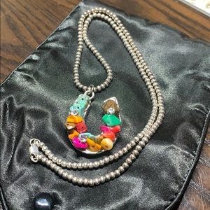 Sterling silver horseshoe necklace